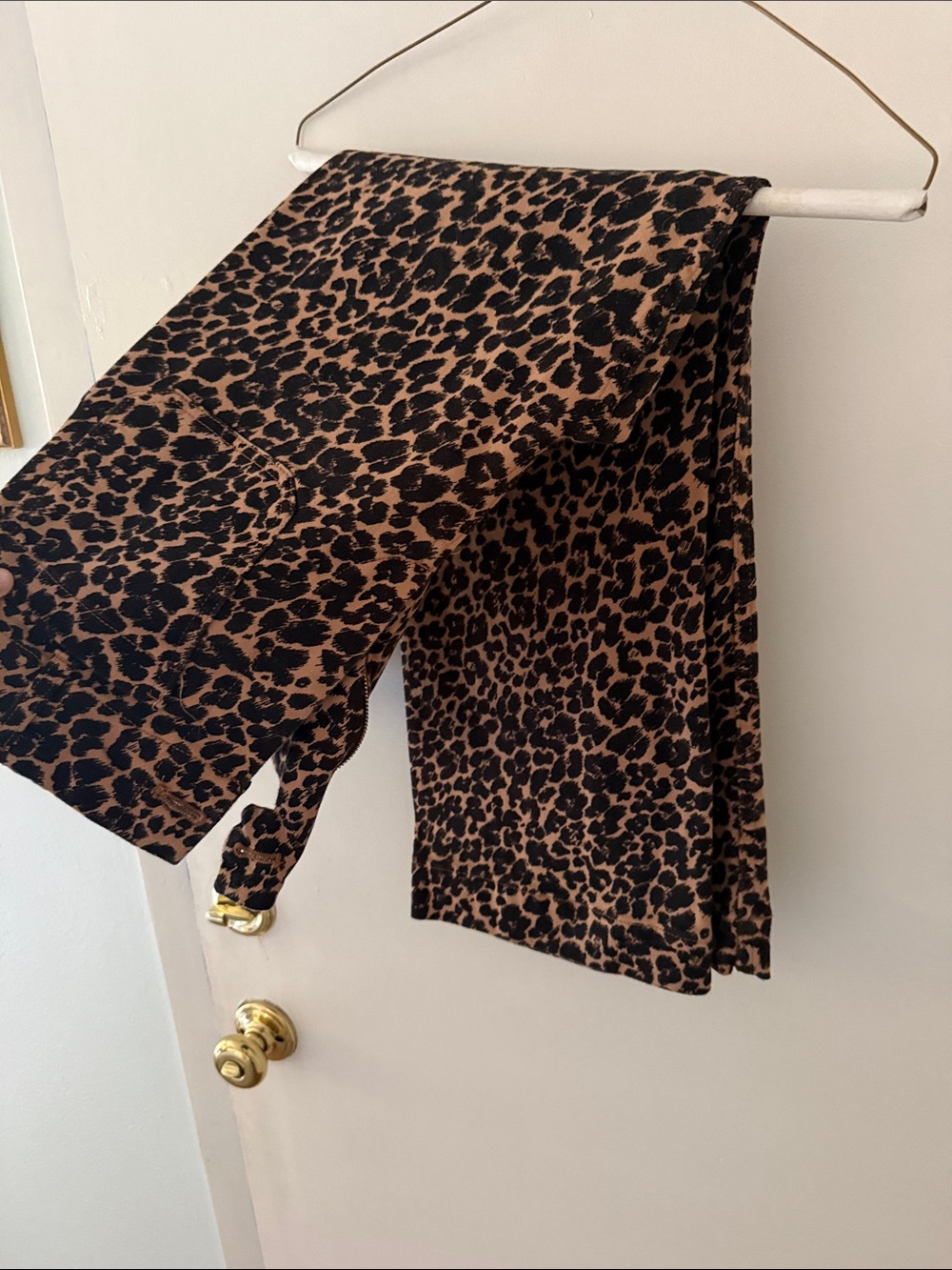 Maeve Leopard Print Ankle Jeans - Black & Tan - Picture 3 of 3